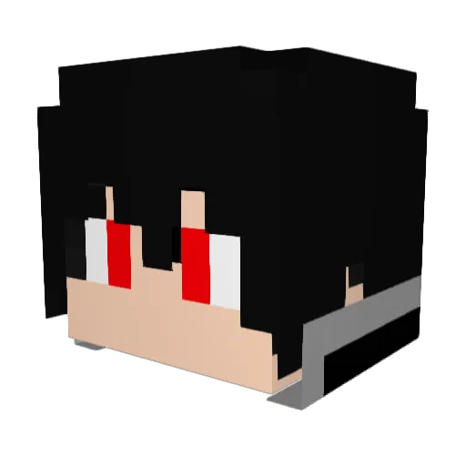 PapaHero Minecraft avatar head, 3D render