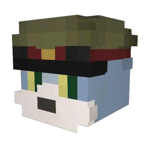 PapaHosay Minecraft avatar head, 3D render