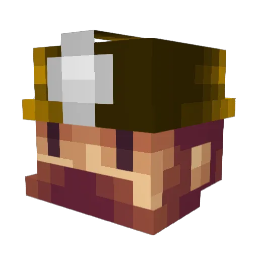 PapaJamJar Minecraft avatar head, 3D render