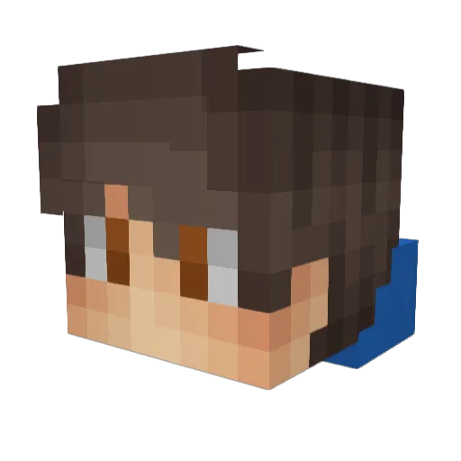 PapaJawa Minecraft avatar head, 3D render