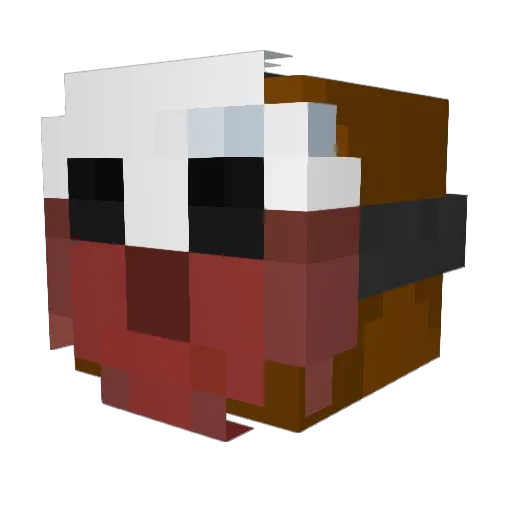 PapaJhn Minecraft avatar head, 3D render