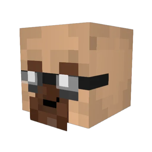 PapaJohns401 Minecraft avatar head, 3D render