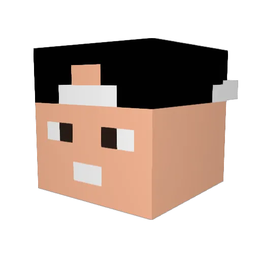 PapaKrikas29 Minecraft avatar head, 3D render
