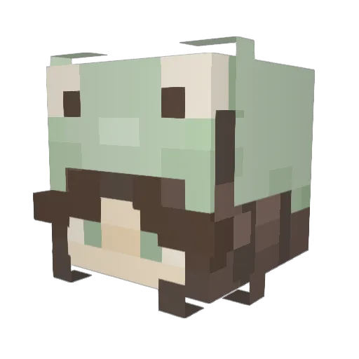 PapaLuna Minecraft avatar head, 3D render