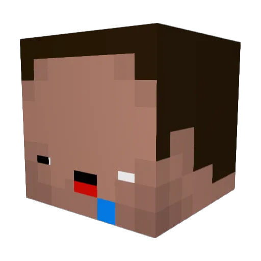 PapaMattie Minecraft avatar head, 3D render