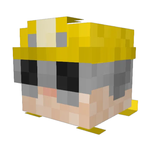 PapaMeatPuppet Minecraft avatar head, 3D render