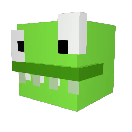 PapaMoominUK Minecraft avatar head, 3D render