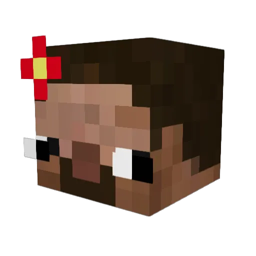 PapaNeeks Minecraft avatar head, 3D render