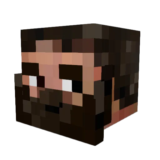 PapaNovember3 Minecraft avatar head, 3D render