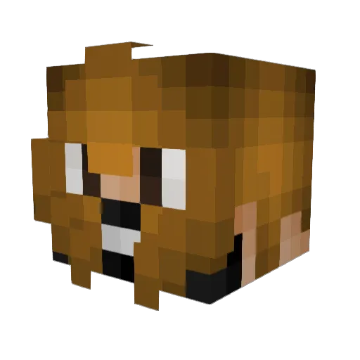 PapaOli Minecraft avatar head, 3D render