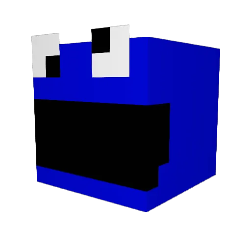 PapaP65 Minecraft avatar head, 3D render