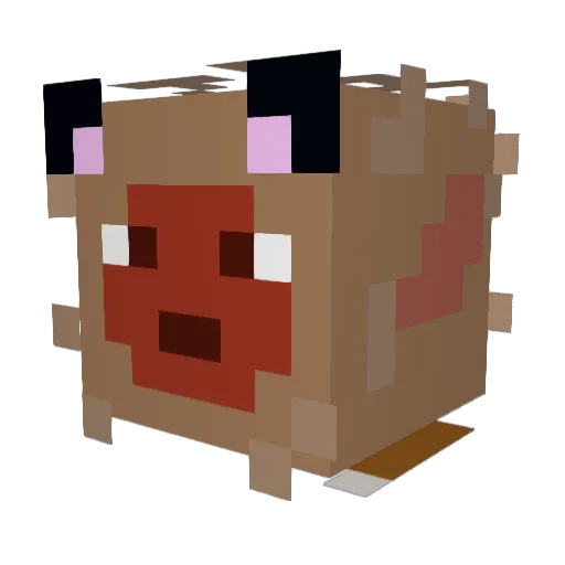 PapaPaninin Minecraft avatar head, 3D render
