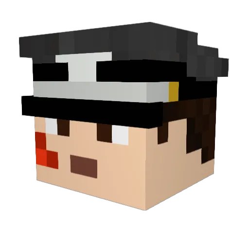 PapaPeach69 Minecraft avatar head, 3D render