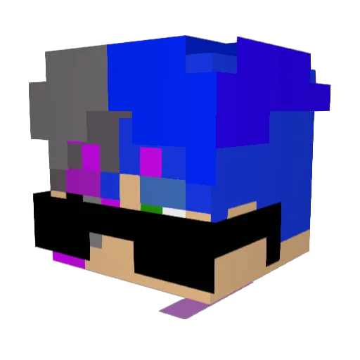 PapaSigs Minecraft avatar head, 3D render