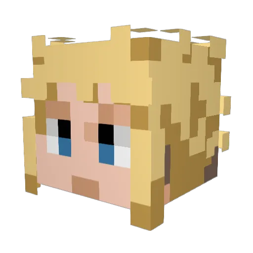 PapaSketty Minecraft avatar head, 3D render