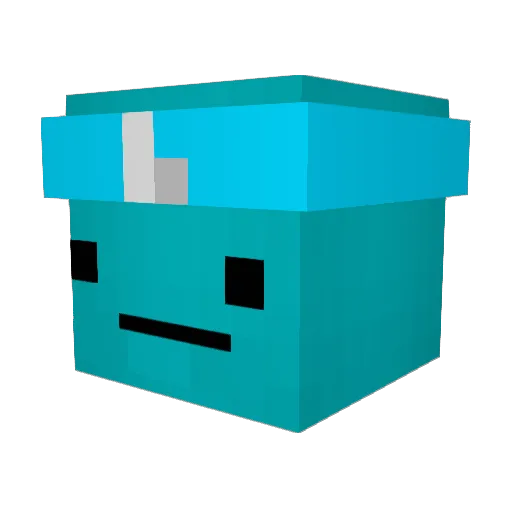 PapaSmeerKoek Minecraft avatar head, 3D render
