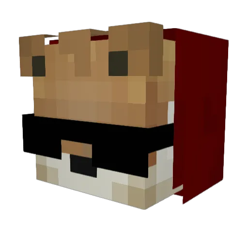 PapaSmurf8 Minecraft avatar head, 3D render