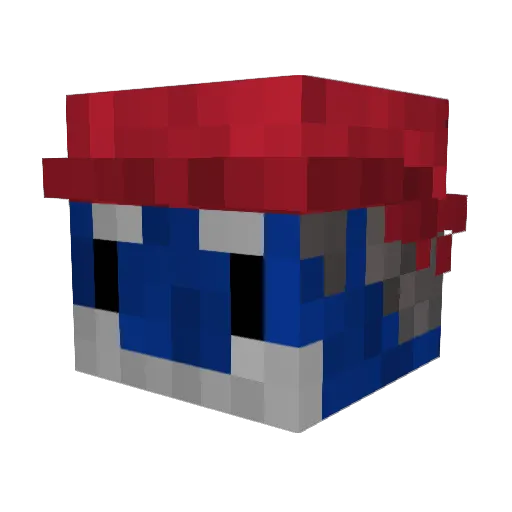 PapaSmurfy Minecraft avatar head, 3D render
