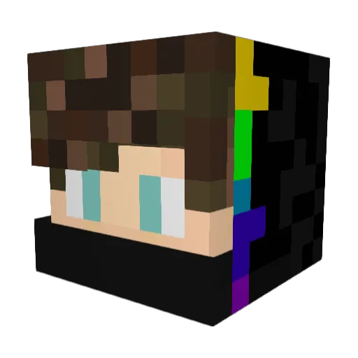 PapaTBird Minecraft avatar head, 3D render