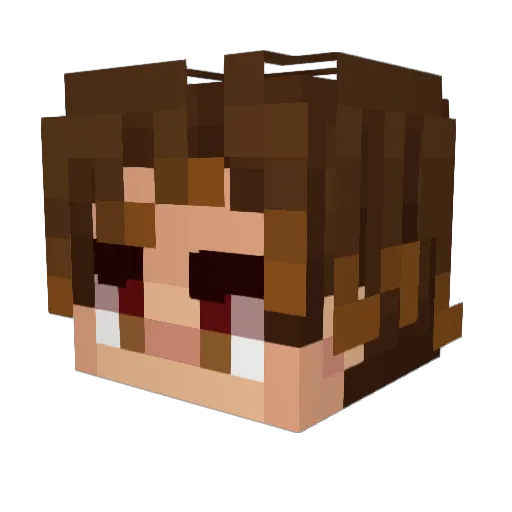 PapaTrav Minecraft avatar head, 3D render