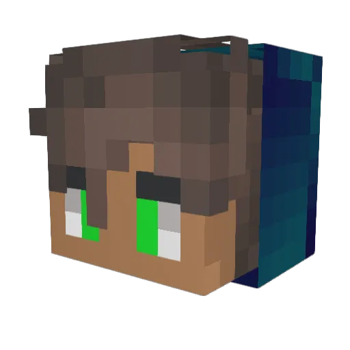 PapaWinki Minecraft avatar head, 3D render