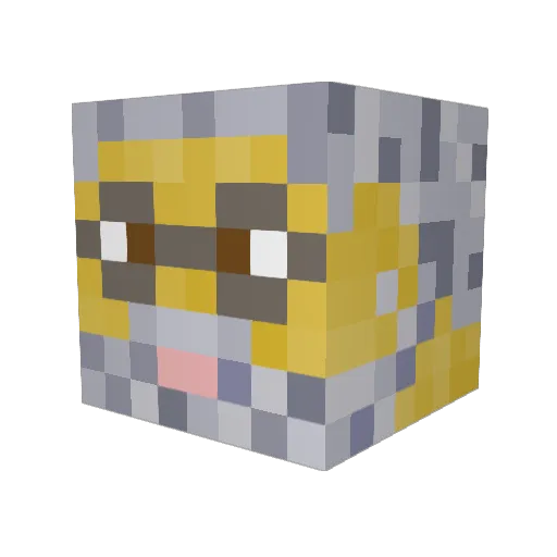 PapaXympfi Minecraft avatar head, 3D render