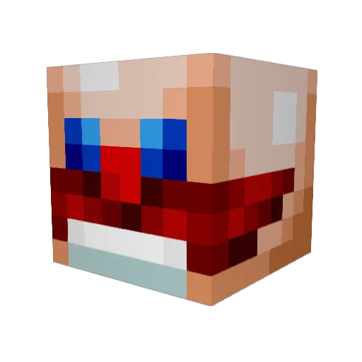 PapaZoro Minecraft avatar head, 3D render