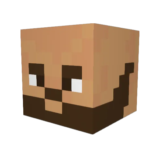 Papa_Cloudd Minecraft avatar head, 3D render