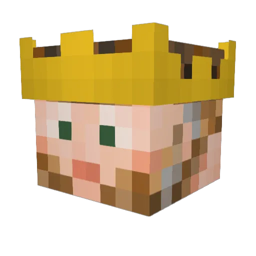 Papa_DaValiant Minecraft avatar head, 3D render
