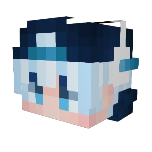 Papa_Emilag Minecraft avatar head, 3D render