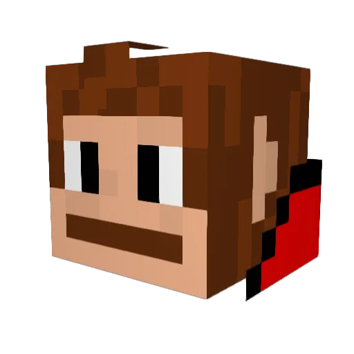 Papa_Moomin Minecraft avatar head, 3D render