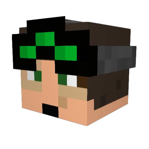 Papa_P_ Minecraft avatar head, 3D render