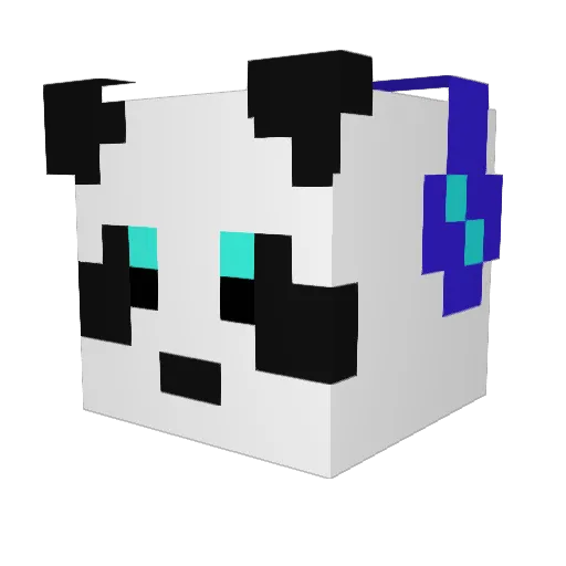 Papa_PandaGirl Minecraft avatar head, 3D render