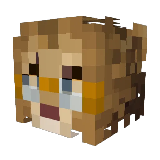 Papa_Simba Minecraft avatar head, 3D render