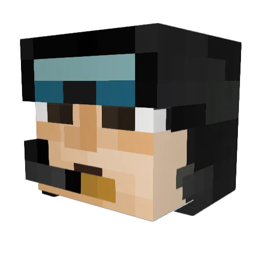 Papa_Steve Minecraft avatar head, 3D render