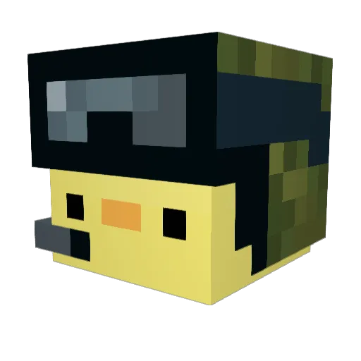 Papabear34 Minecraft avatar head, 3D render