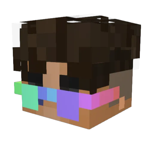 Papal0xn Minecraft avatar head, 3D render
