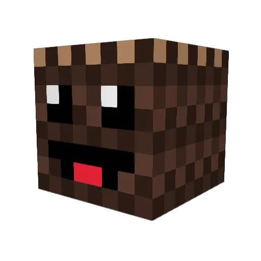 Papalaio Minecraft avatar head, 3D render