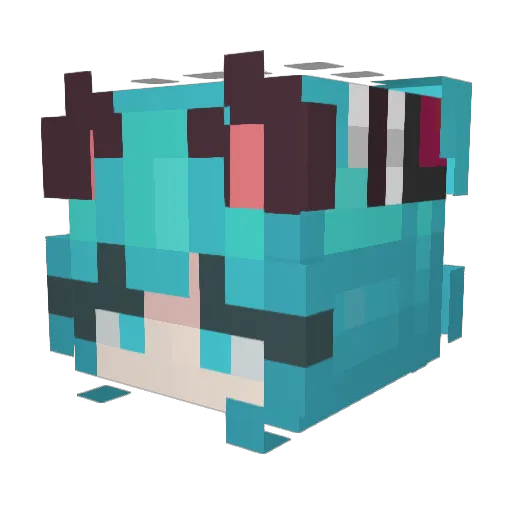 Papaleta11 Minecraft avatar head, 3D render