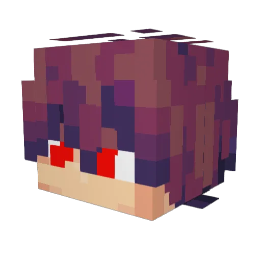 PapasLocas Minecraft avatar head, 3D render