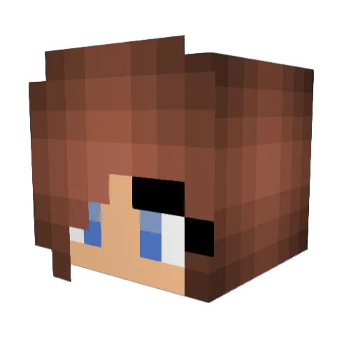Papastoofpeer Minecraft avatar head, 3D render