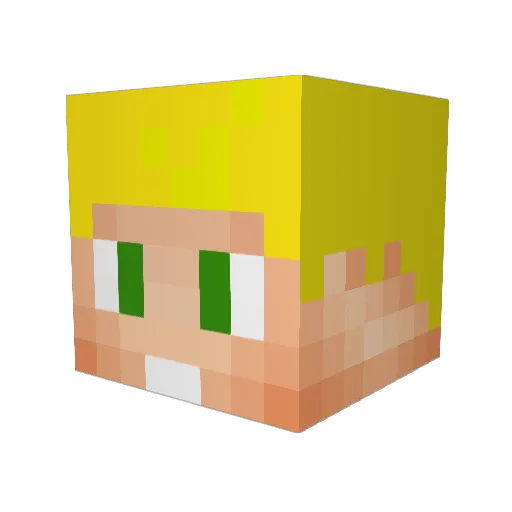 Papatzzt Minecraft avatar head, 3D render