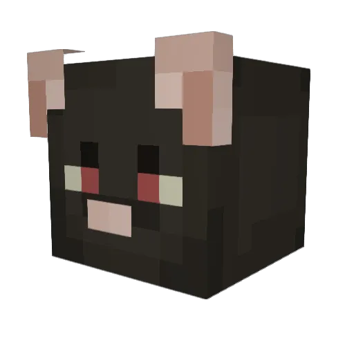 PapayaPuppet Minecraft avatar head, 3D render