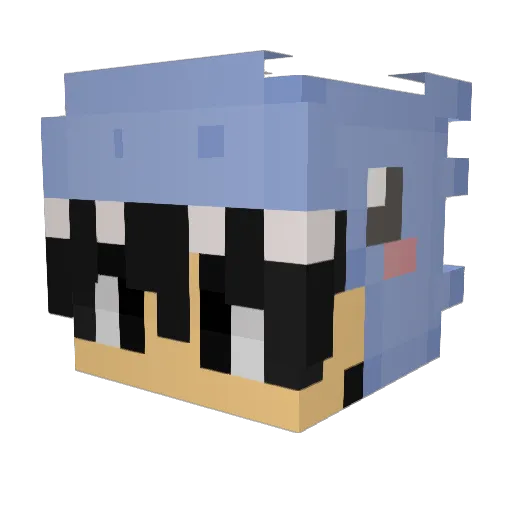 Papayisus03 Minecraft avatar head, 3D render