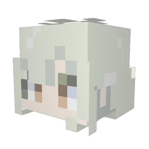 Papecie Minecraft avatar head, 3D render