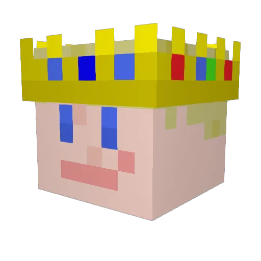 Paper1emur Minecraft avatar head, 3D render