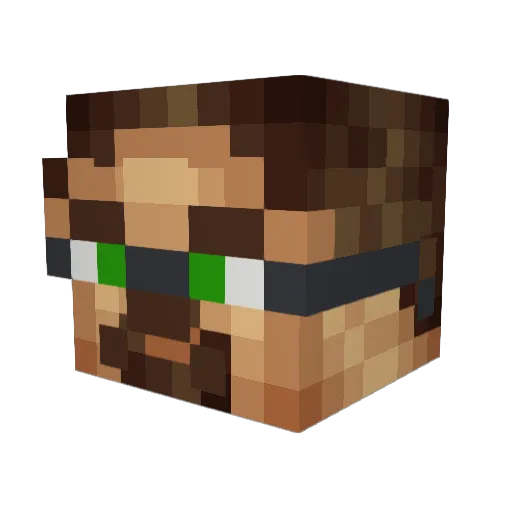 Paper7139 Minecraft avatar head, 3D render