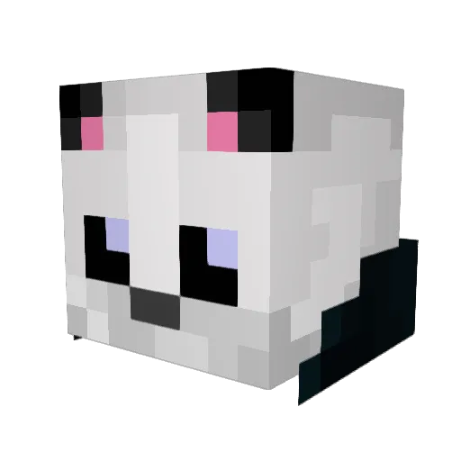 PaperBow Minecraft avatar head, 3D render