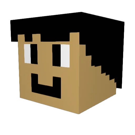 PaperBreaker Minecraft avatar head, 3D render