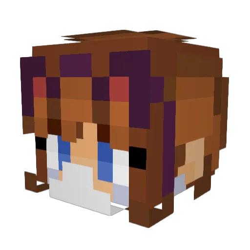 PaperCats_ Minecraft avatar head, 3D render